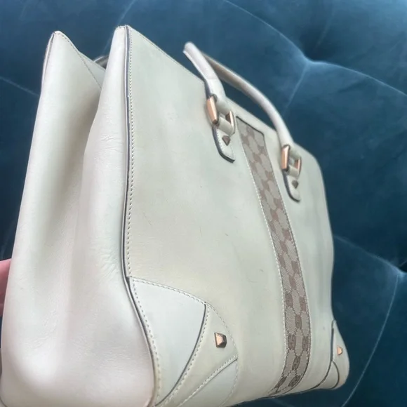 Gucci Cream and Brown Tote Bag - Picture 4 of 6
